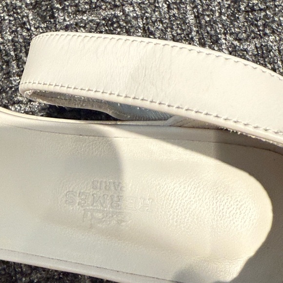 Hermes Illusion Cream Wedge Sandals